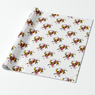 Papier Cadeau Crabe de drapeau du Maryland
