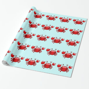 Papier Cadeau Crabe de rouge de bande dessinée