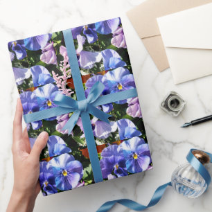 Papier Cadeau  Craft de fleur de pensée violette ou 