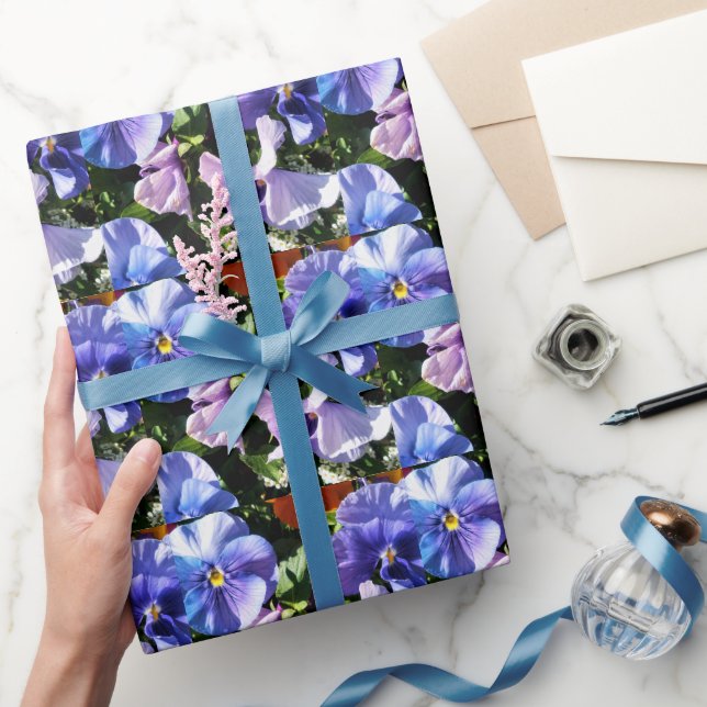 Papier Cadeau  Craft de fleur de pensée violette ou  (Cadeaux)