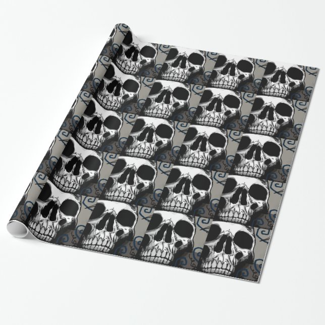 Papier Cadeau Crâne (Déroulé)