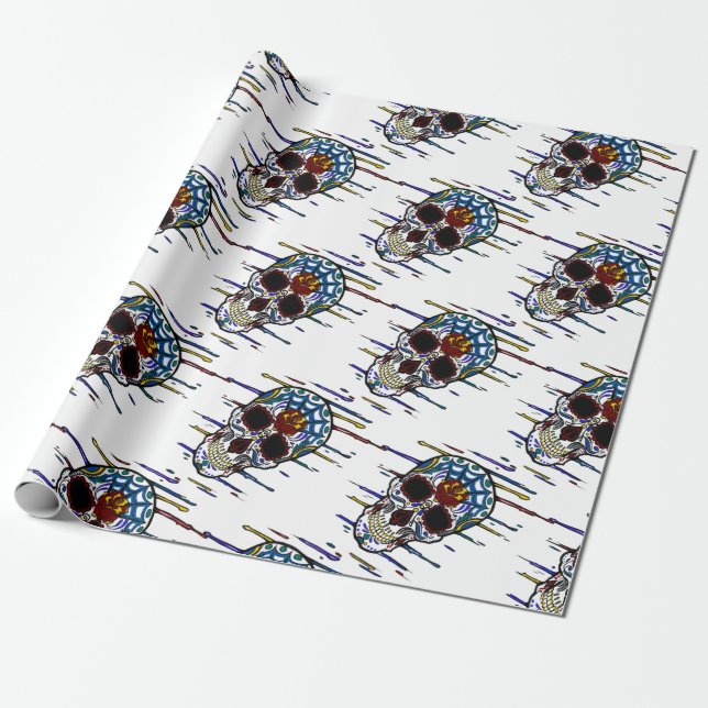 Papier Cadeau crâne (Déroulé)
