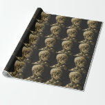 Papier Cadeau Crâne avec une cigarette brûlante par Van Gogh<br><div class="desc">Le crâne de Van Gogh avec une cigarette brûlante</div>