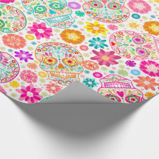 Papier Cadeau Crâne de sucre et enveloppe de cadeau colorés de