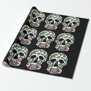 Papier Cadeau Crâne de Sucre Jour des Morts