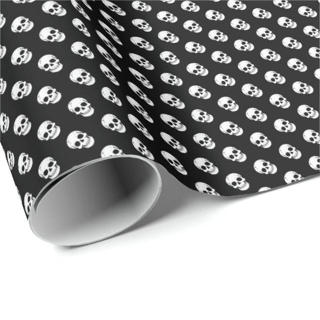 Papier Cadeau Crânes (Coin rond)