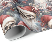 Crânes à Santa Hats Noël gothique