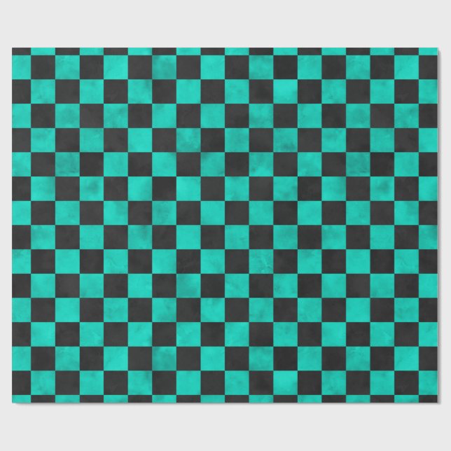 Papier Cadeau Crânes Turquoise et Série Tournesol Design 6 (Plat)
