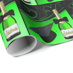 Papier Cadeau Cravate de la bouteille de bouteille de champagne