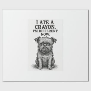 Papier Cadeau Crayon Chaos � Drôle de Mème de Chien Griffon de B
