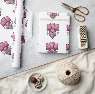 Papier Cadeau Crayon Triste Mignon avec Autocollant Die-Cut à Ru