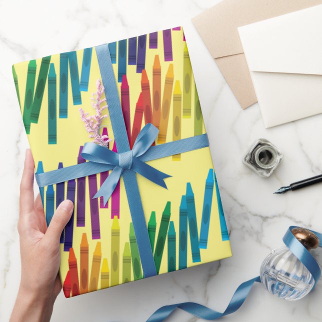 Papier Cadeau Crayons Anniversaire de enfant Party Art jote enve (Cadeaux)