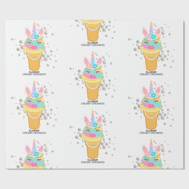 Papier Cadeau Creamy Dreamies Birthday Wrapping Paper (Plat)