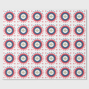 Papier Cadeau Création géométrique audacieuse pour le 4 juillet