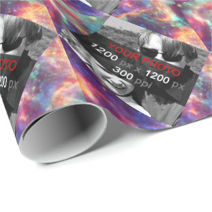 Papier Cadeau Créations personnelles Photo Starburst Wrapping Pa