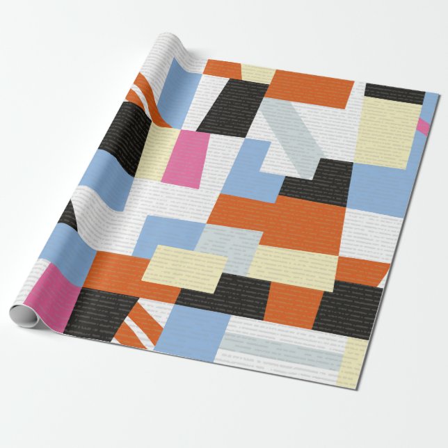 Papier Cadeau Creative geometric shapes, length pattern design (Déroulé)