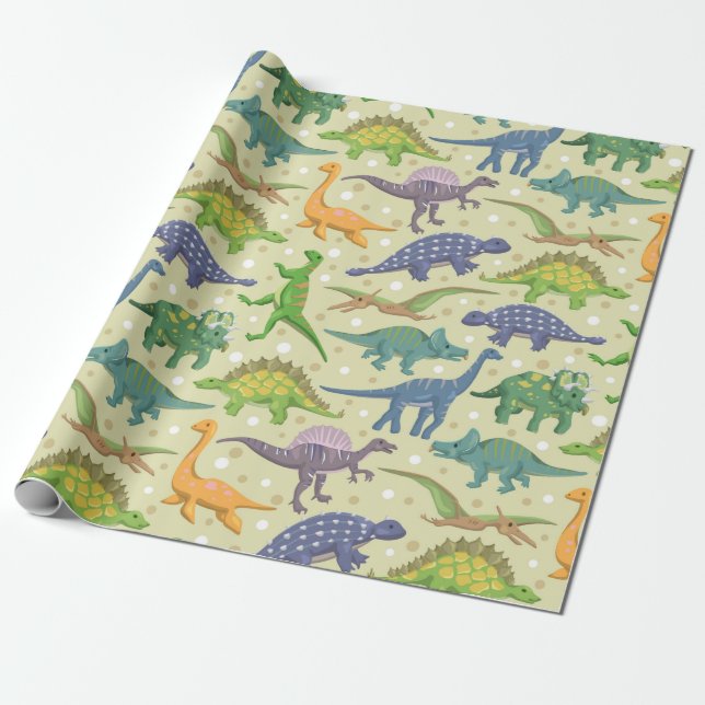 Papier Cadeau Créatures D'Antan (Déroulé)