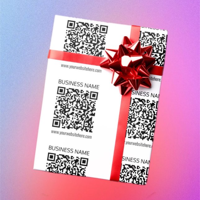 Papier Cadeau Créer un code QR d'entreprise Texte instantané et  (Créateur téléchargé)