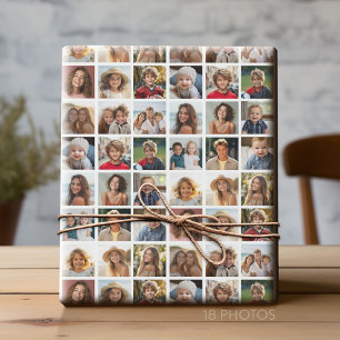 Papier Cadeau Créer un collage de photos personnalisé avec 18 ph