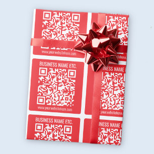 Papier Cadeau Créez instantanément votre propre code QR Rouge
