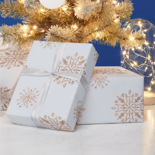 Papier Cadeau Créez vos propres flèches de neige gris et or