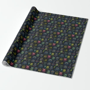 Papier Cadeau Créez Vos Propres Hiboux Gobelins Sauvages Noirs