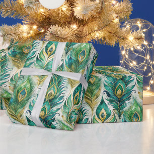 Papier Cadeau Créez vos propres plumes de paon de style Art déco