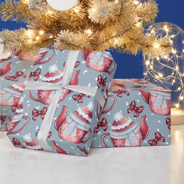 Papier Cadeau Créez vos propres pots de thé de Noël (Vacances)