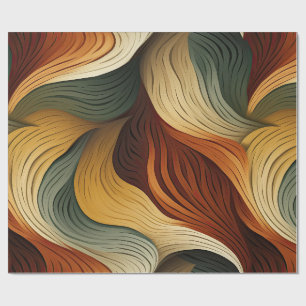 Papier Cadeau Créez vos propres vagues ambre sauge automne