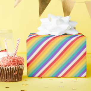 Papier Cadeau Créez votre propre arc-en-ciel strié