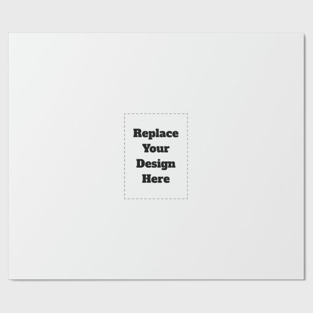 Papier Cadeau Créez votre propre blanc  (Plat)