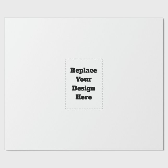 Papier Cadeau Créez votre propre blanc  (Plat)