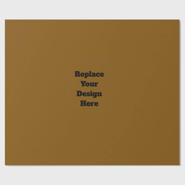 Papier Cadeau Créez Votre Propre Brun (Plat)