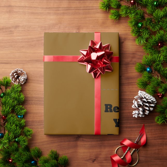 Papier Cadeau Créez Votre Propre Brun (Cadeau de vacances)