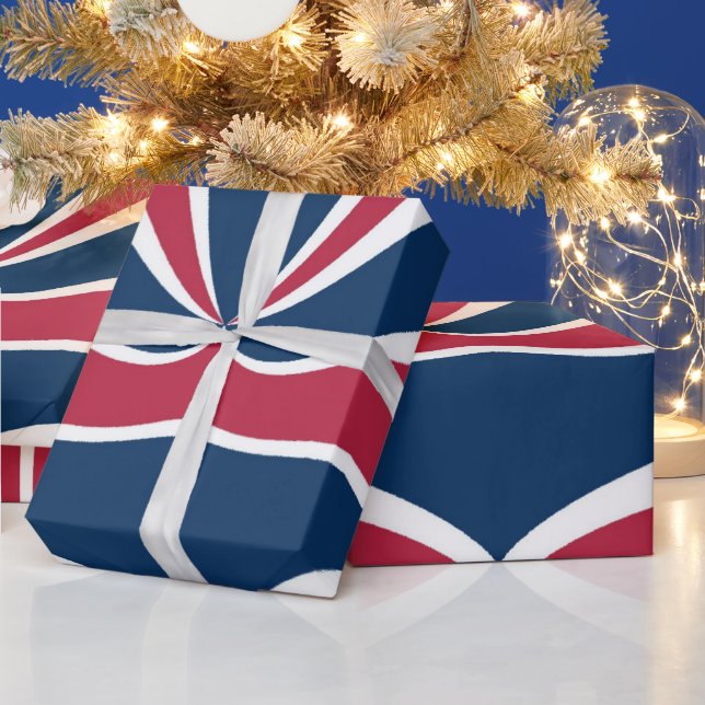 Papier Cadeau Créez votre propre drapeau rouge bleu blanc pays a (Vacances)