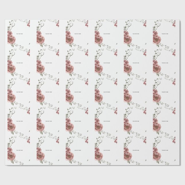 Papier Cadeau Créez votre propre floral  (Plat)