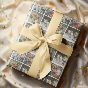 Papier Cadeau Créez votre propre grille de 4 photos personnalisé