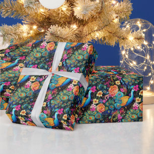 Papier Cadeau Créez votre propre jardin de paon tropical