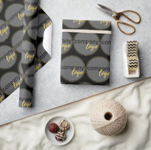 PAPIER CADEAU CRÉEZ VOTRE PROPRE LOGO D'AFFAIRES MOTIF RÉPÉTANT