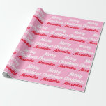 Papier Cadeau Créez votre propre nom Pink Christmas<br><div class="desc">Créez votre propre nom Papier d'enveloppement de Noël rose</div>