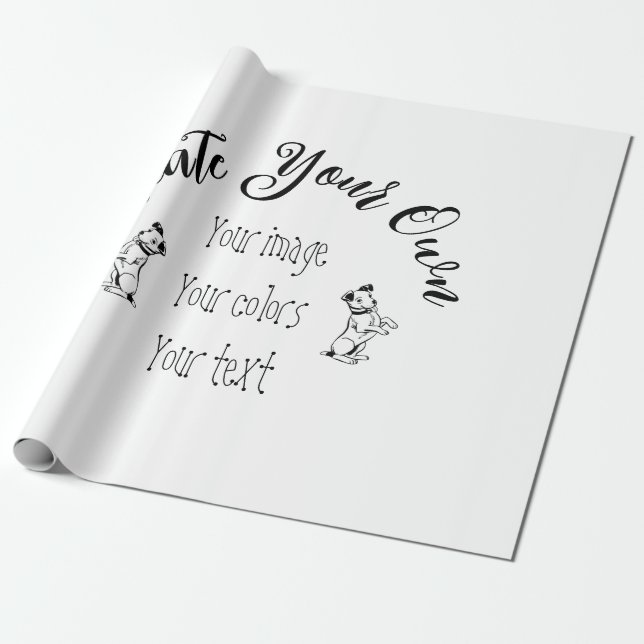 Papier Cadeau Créez Votre Propre Personnalisé (Déroulé)