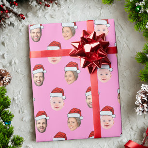 Papier Cadeau Créez Votre Propre Visage de Chapeau de Père Noël