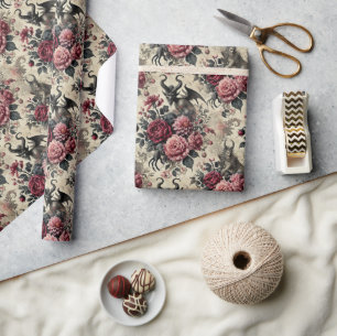 Papier Cadeau Crématoire Rose 🔥 - Victorien gothique