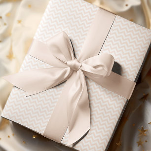 Papier Cadeau Crème mignonne et Baby shower blanc Chevron
