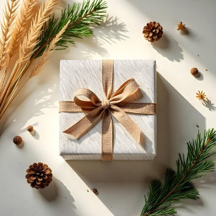 Papier Cadeau Crème naturelle Tissu de bois beige