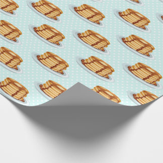 Papier Cadeau Crêpes avec sirop d'érable et Motif Polkadot