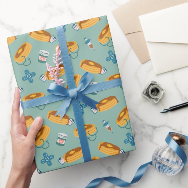 Papier Cadeau Crêpes du docteur vert pâle (Cadeaux)