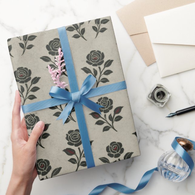 Papier Cadeau Crimson Nocturne Bloom Victorian (Cadeaux)