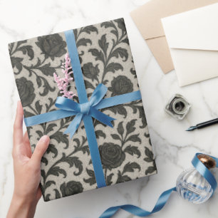 Papier Cadeau Crimson Nocturne Bloom Victorian