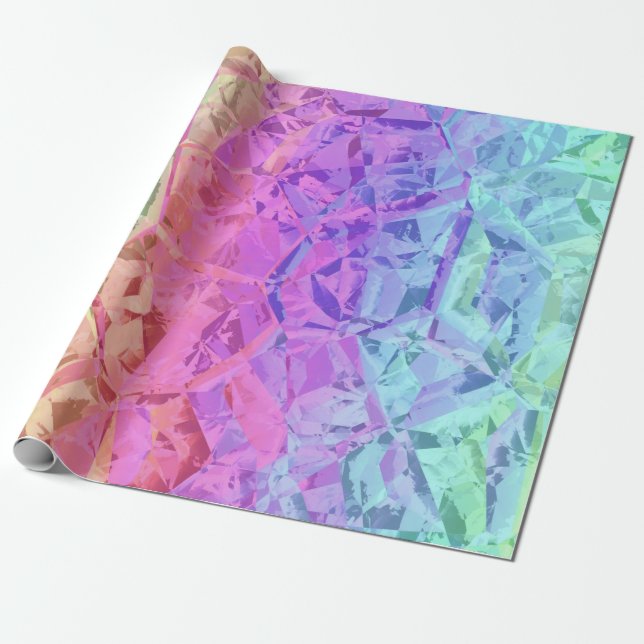 Papier Cadeau cristal de arc-en-ciel gelé : (Déroulé)